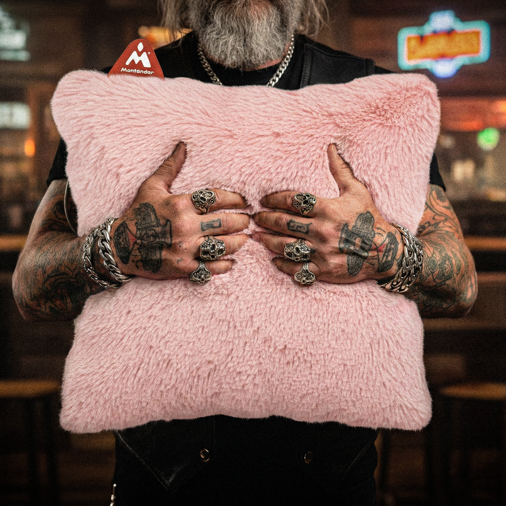 Faux Fur 45x45 | Heat Pad Kussen in Zacht Roze