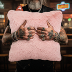 Faux Fur 45x45 | Heat Pad Kussen in Zacht Roze
