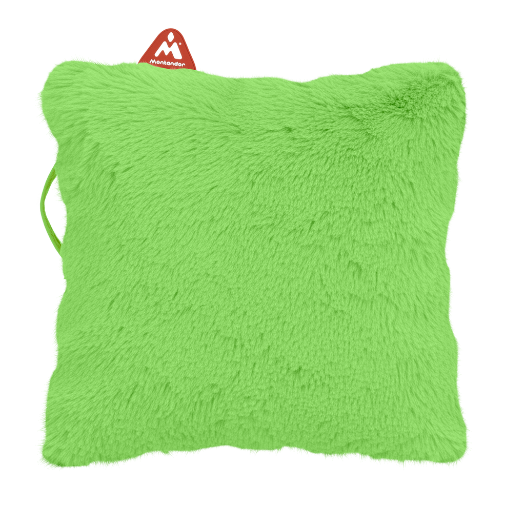 Faux Fur 45x45 | Heat Pad Kussen in Felgroen