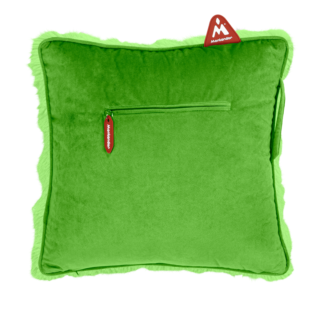 Faux Fur 45x45 | Heat Pad Kussen in Felgroen