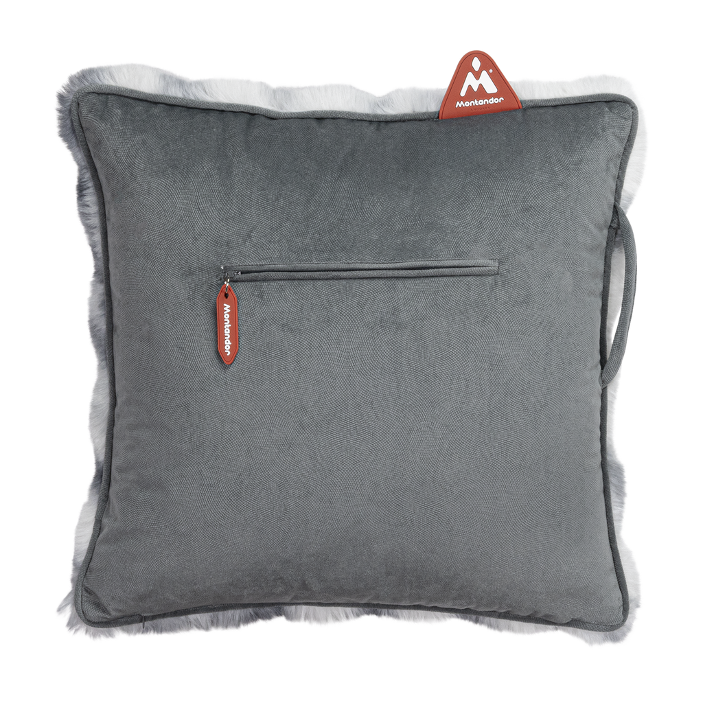 Faux Fur 45x45 | Heat Pad Kussen in Koel Grijs
