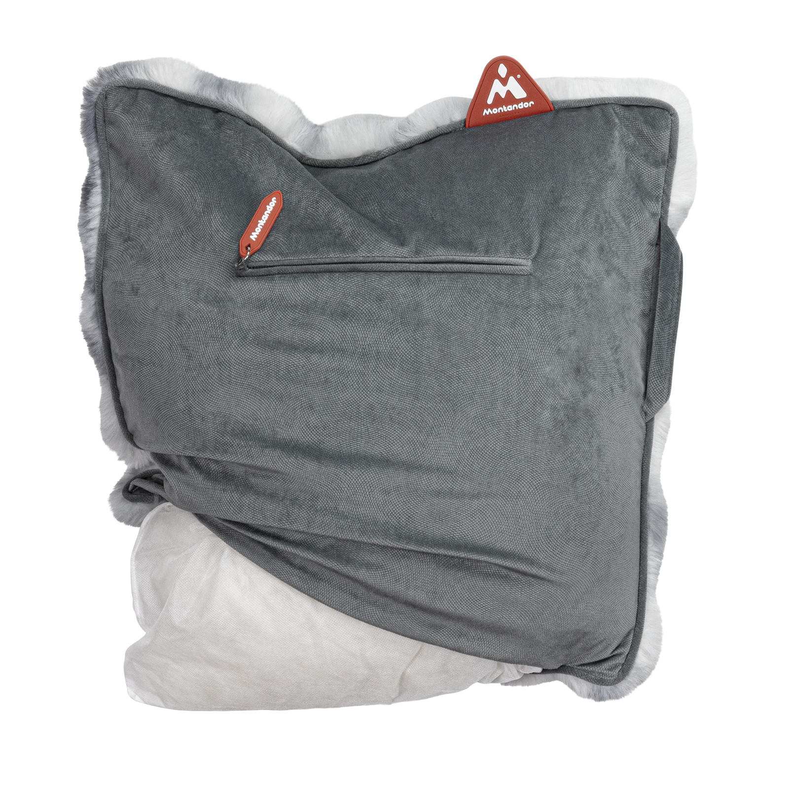 Faux Fur 45x45 | Heat Pad Kussen in Koel Grijs