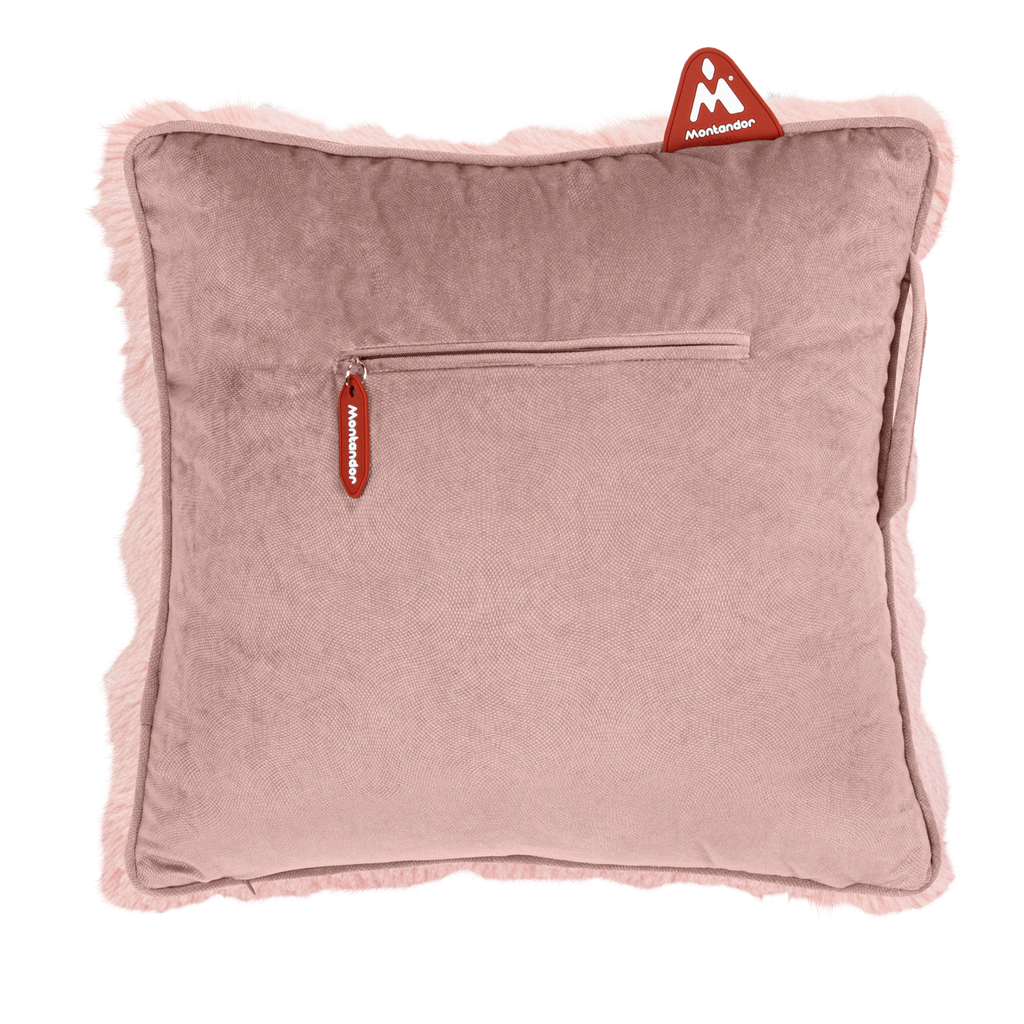 Faux Fur 45x45 | Heat Pad Kussen in Zacht Roze