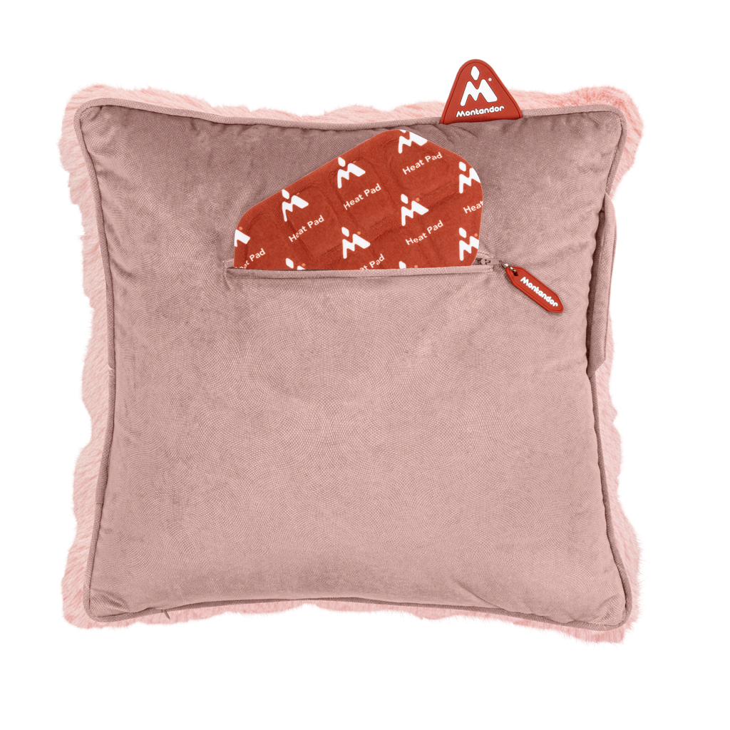 Faux Fur 45x45 | Heat Pad Kussen in Zacht Roze