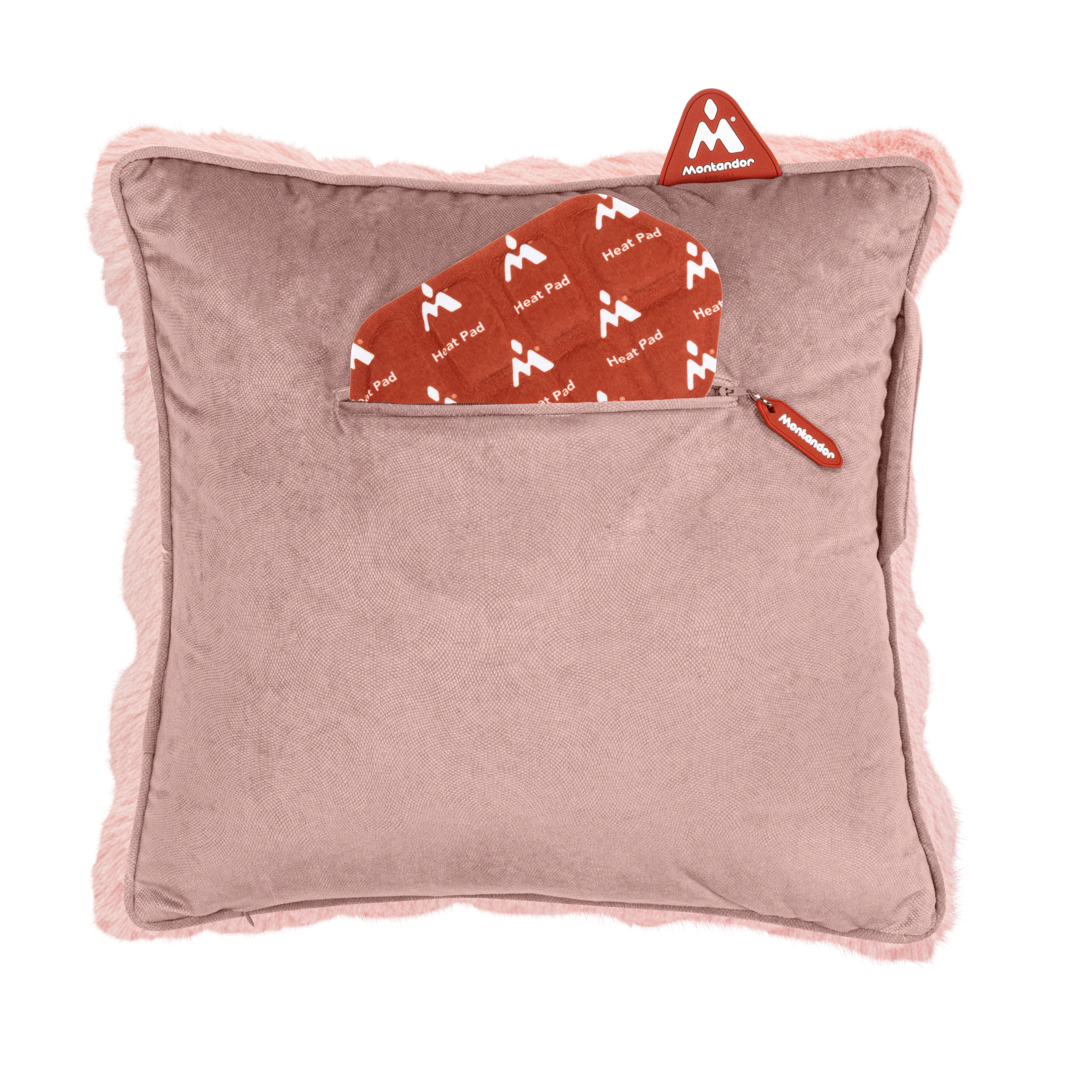 Faux Fur 45x45 | Heat Pad Kussen in Zacht Roze