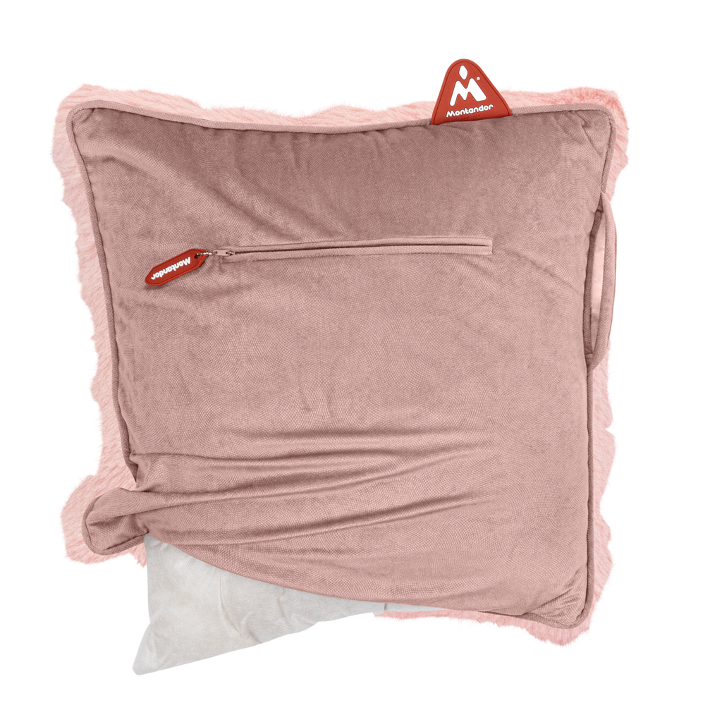Faux Fur 45x45 | Heat Pad Kussen in Zacht Roze