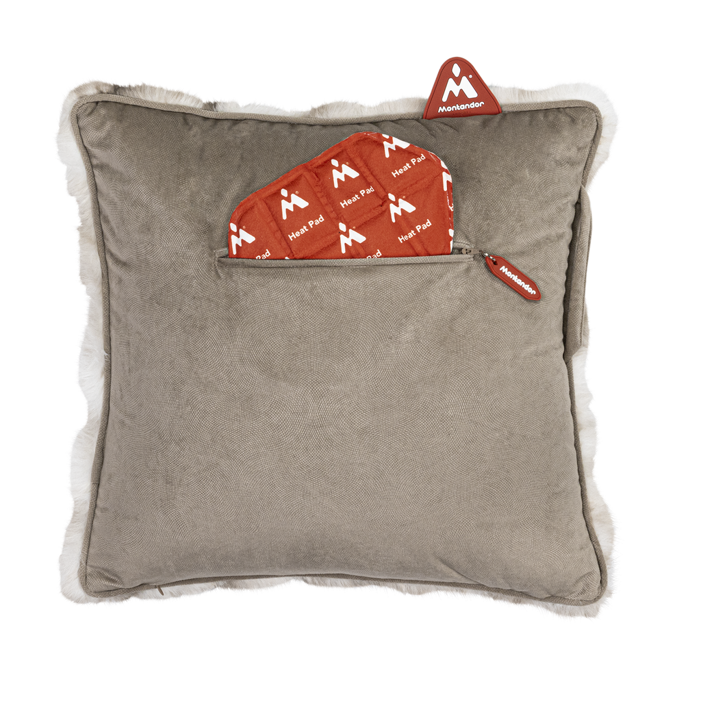 Faux Fur 45x45 | Heat Pad Kussen in Warm Beige
