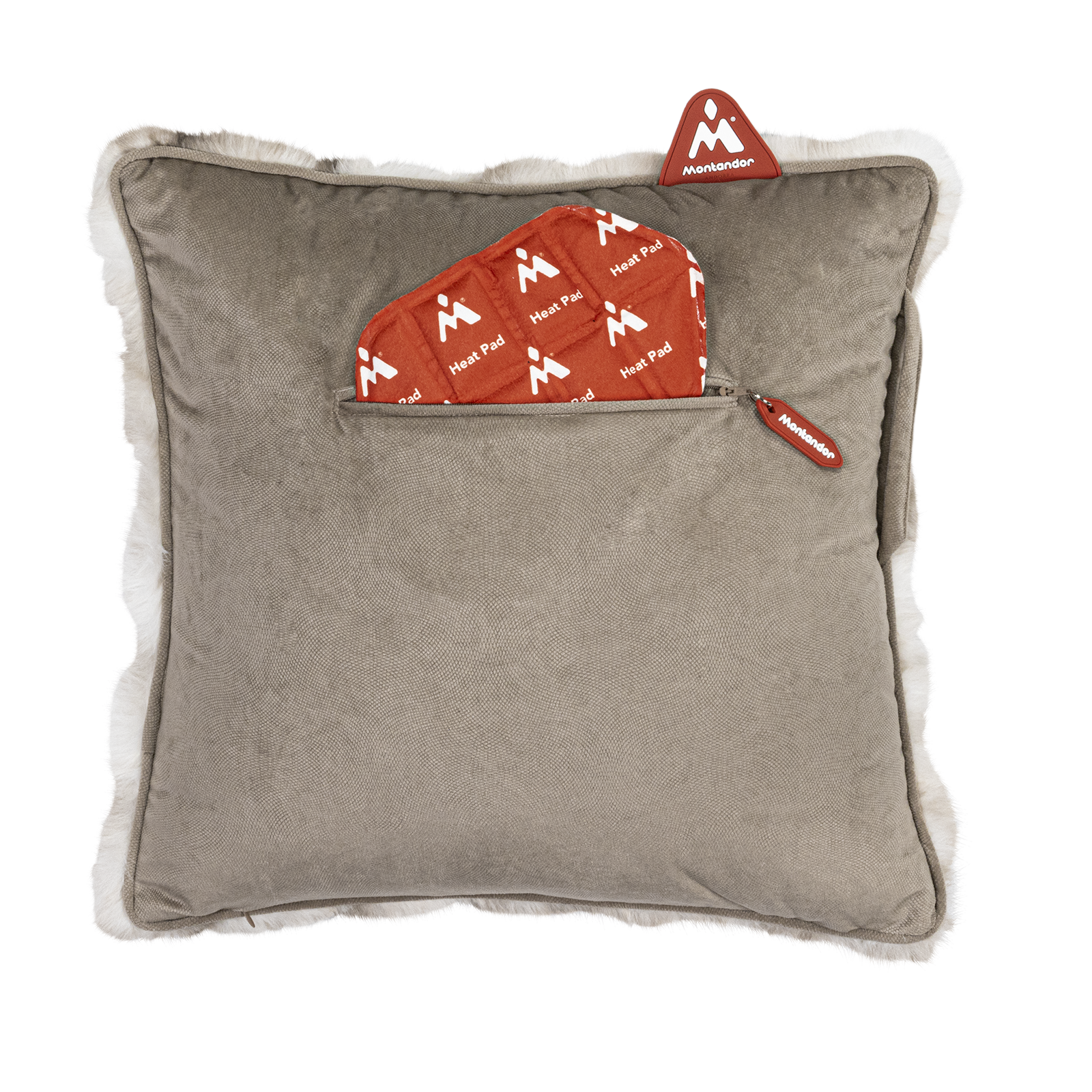 Faux Fur 45x45 | Heat Pad Kussen in Warm Beige